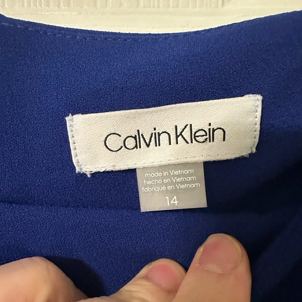 Calvin Klein Royal Blue Long Sleeve Dress - Picture 3 of 5